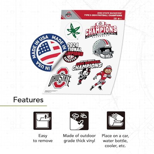 Ohio State Buckeyes 2024 Football Champs Sticker Decal - Desert Cactus