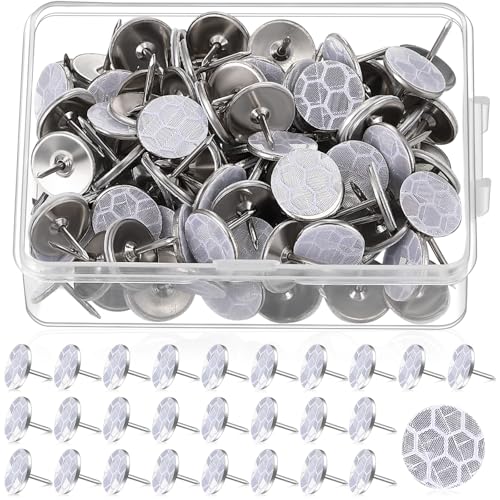 Fullhawl 100 Pcs Silver Reflective Trail Tacks for Hiking Camping & Hunting