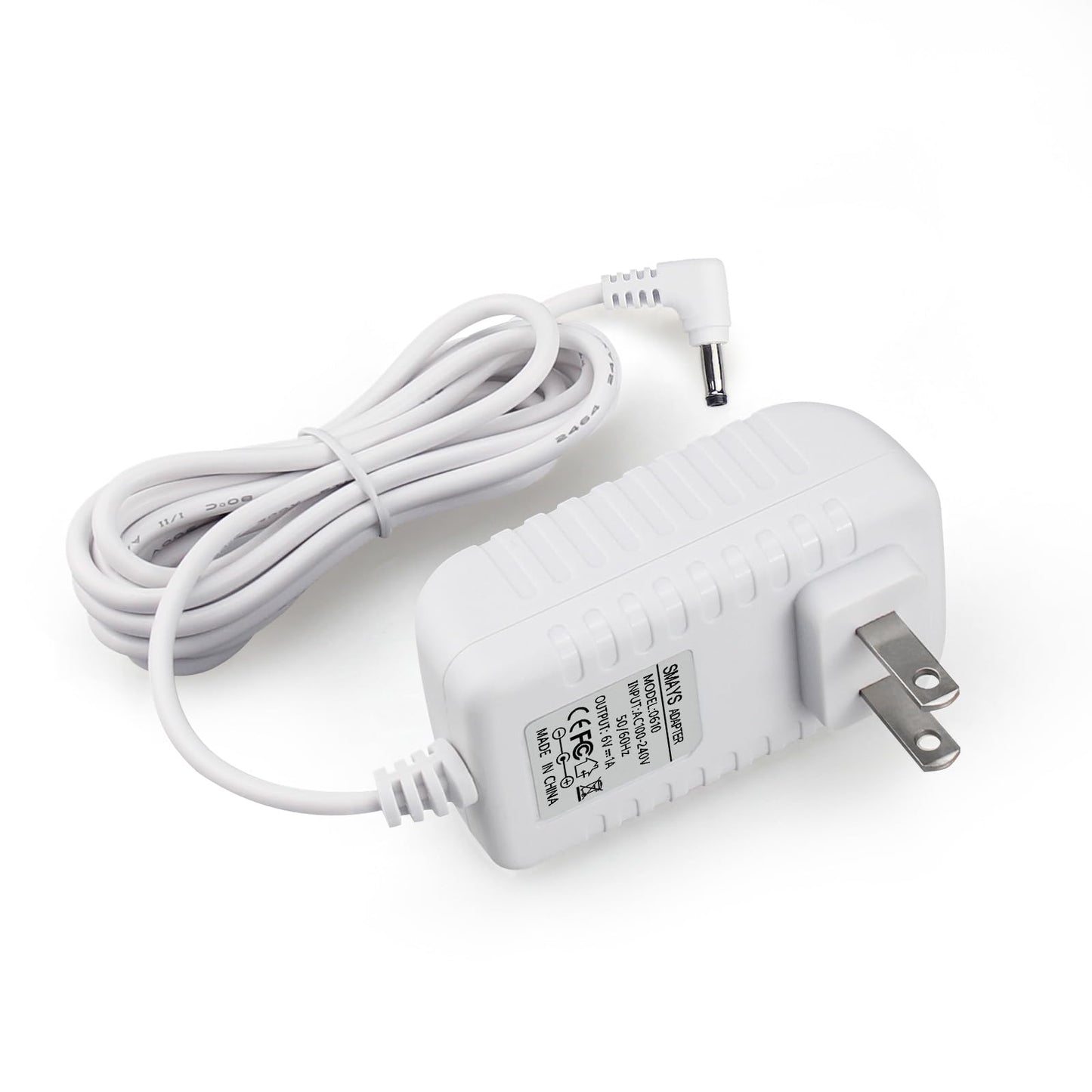 6V AC Adapter for Omron Blood Pressure Monitor Hem-ADPTW5, 5, 7,10 Series, BP5250 BP5450, Replacement Power Cord Supply, White