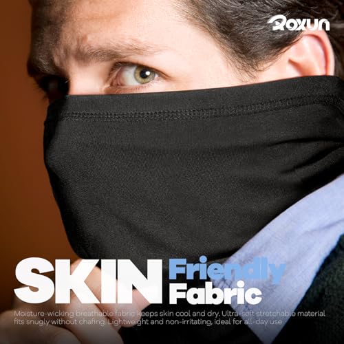 ROXUN Neck Gaiter, 4 Pack Summer Cooling Breathable Face Mask for