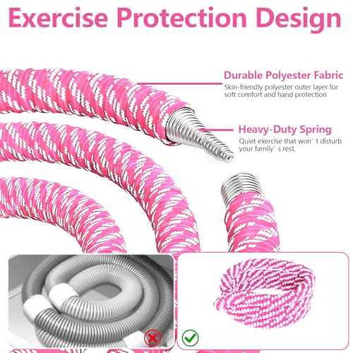 3 lb Soft Spring Hula Hoop - Weighted Fitness Hoop - Pink