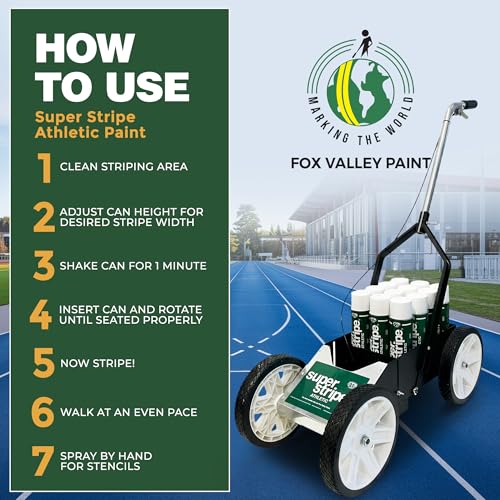 Athletic Field Marking Kit with 12 Cans - White