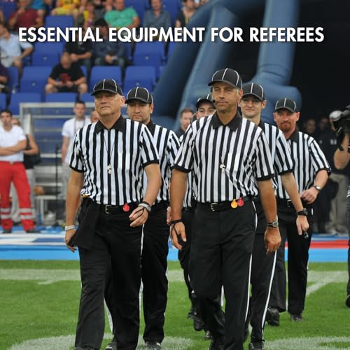Men's Referee Costume Kit - Shirt, Hat, Whistle, Flags, Large