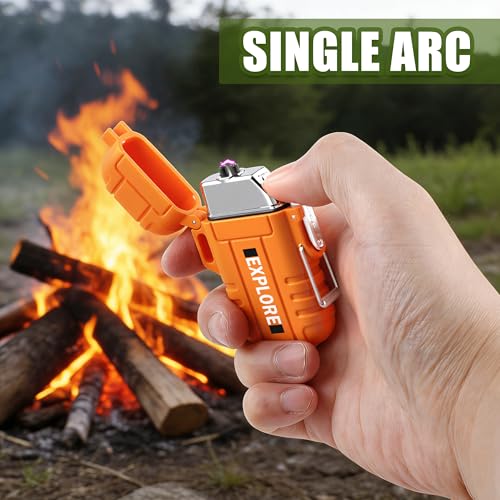 Rechargeable Waterproof Plasma Lighter - Orange Arc Lighter