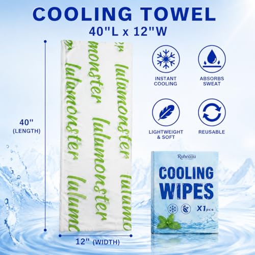 Herb Life 10-Pack Cooling Towels with Mint Scent — Instant Cold Relief for Outdoor Sports & Activities
