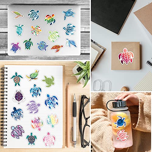 102-Piece Sea Turtle Vinyl Sticker Set - Waterproof Decals for Laptops