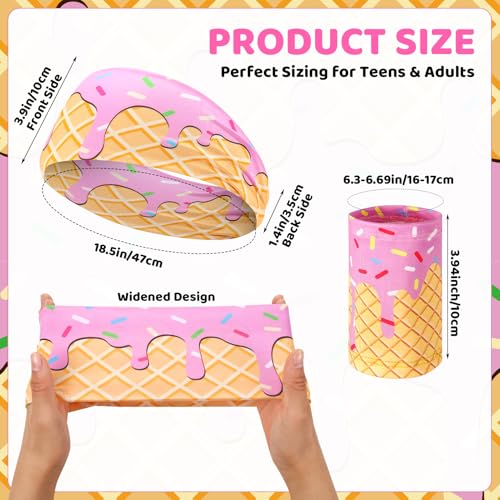 Ice Cream Sports Headbands & Wristbands Set - Multicolor, 4 Pack