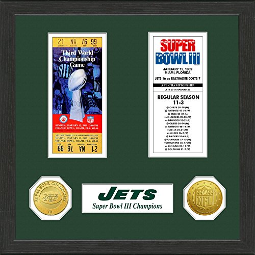NFL Super Bowl Ticket Collection Wall Frame - New York Jets