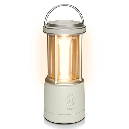 Lepro 1100LM Battery Powered LED Camping Lantern, Waterproof Tent Light with 5 Light Modes, Camping Essentials, Portable Lantern Flashlight for Camping, Emergency Light, Power Outage, Not Rechargeable