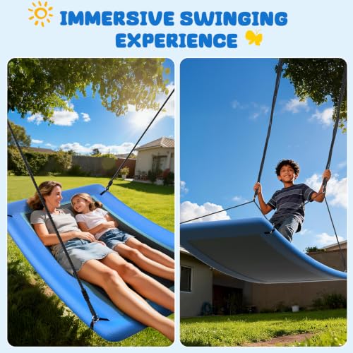 60" Skycurve Tree Swing for Kids and Adults - Blue, 700lb Capacity