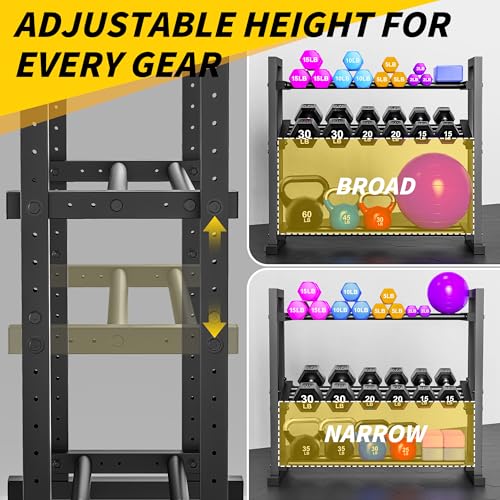 3-Tier Adjustable Dumbbell Rack - Heavy Duty Weight Stand
