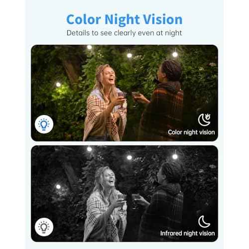 Security Cameras Wireless Outdoor, Solar Battery Powered 2k Color Night Vision, AI Motion Detection, IP66 Weatherproof, 2-Way Talk, SD/Cloud Storage, 2.4Ghz WiFi Cameras for Home Security (1 Pack)