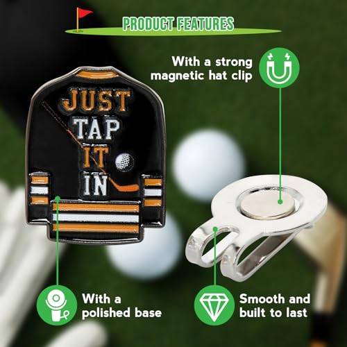 Happy Gilmore Golf Ball Marker with Hat Clip - Metal Design