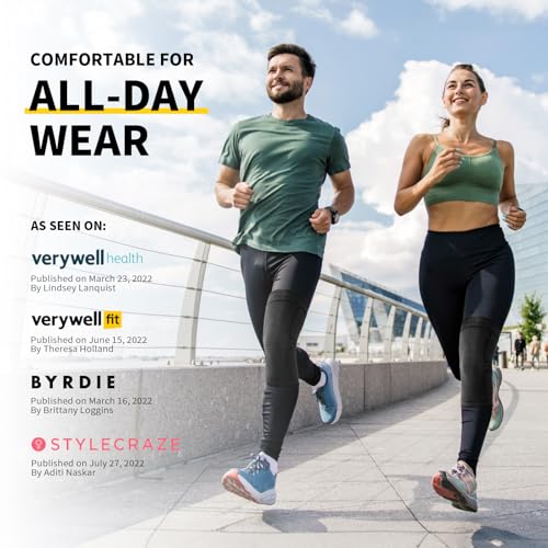 Knee Compression Sleeves - 2 Pack for Pain Relief & Support