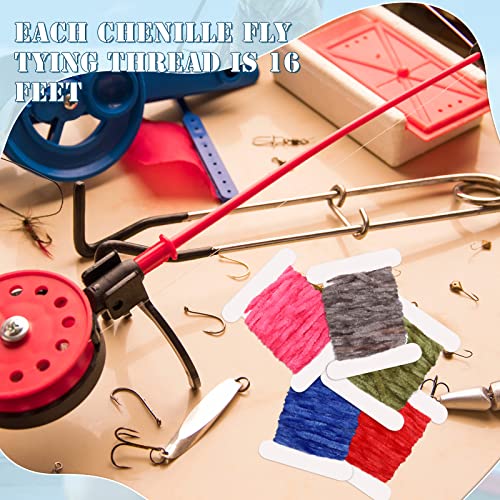 12 Pcs Fly Tying Chenille - 65.64 Yards in 12 Colors