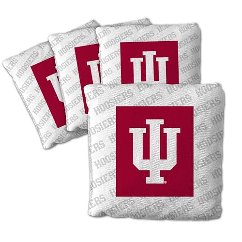 YouTheFan NCAA Indiana Hoosiers Cornhole Bags - All Weather 6x6 Regulation Size