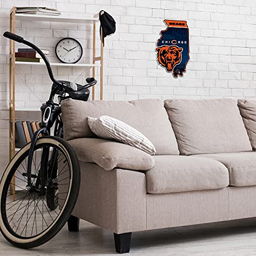 Chicago Bears Felt Pennant - NFL State Shape Wall Decor
