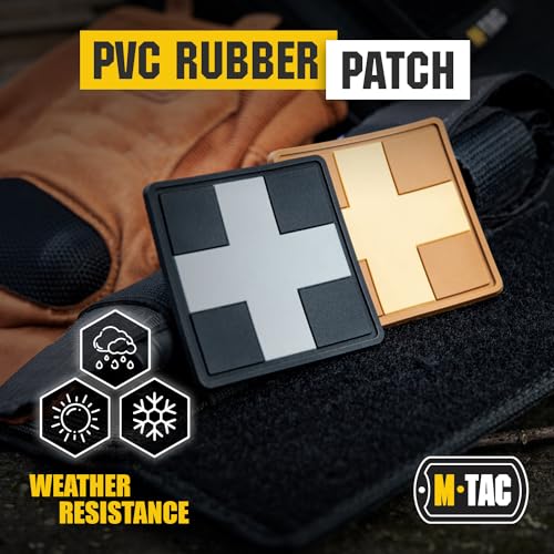 Medical Cross PVC Patch - Tactical Morale Badge - Black