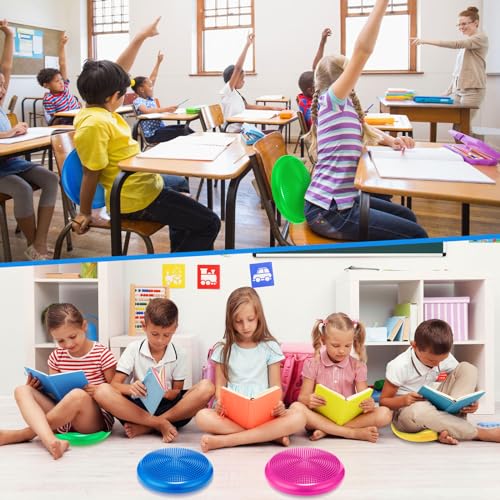 Jerify Fresh Colors 4-Pack Inflatable Wobble Cushions for Balance & Exercise