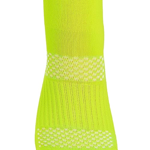Knee High Softball Socks with Stitches - Neon Yellow - Medium