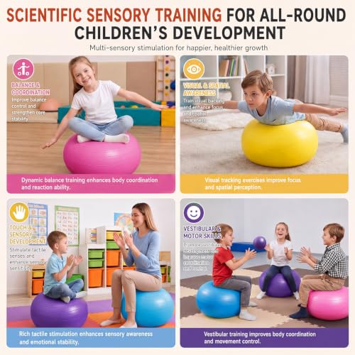 Lewtemi 4 Pack Flexible Classroom Seating Donut Chairs - Fresh Color 20"