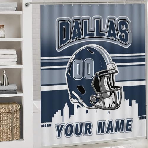 Custom 4PCS Dallas Shower Curtain Set - 72" x 72"