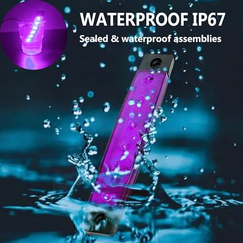 Purple Boat Interior Lights 12V Waterproof Marine LED Deck Courtesy Transom Bow Set - 10pcs