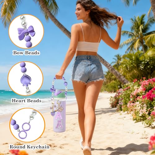 5-Piece Water Bottle Accessory Set for 24-40oz Tumblers - Purple / V
