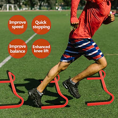 4 Pack 6 Inch Agility Speed Training Hurdles - Portable Practice Equipment