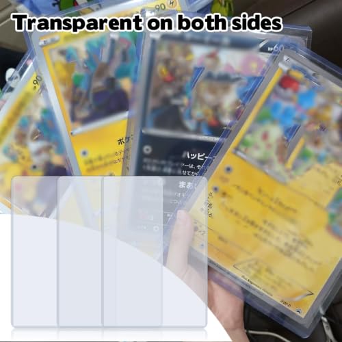 Jumbo Card Sleeves, Rigid Print Protectors Clear Hard Plastic Large