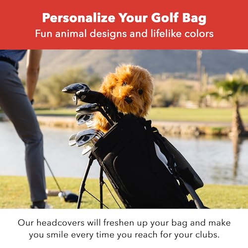 Daphne's Headcovers Doodle Driver Golf Club Cover - Premium, Animal Design, Sun-Resistant Fur, Fits 460cc Drivers, Stylish Protection