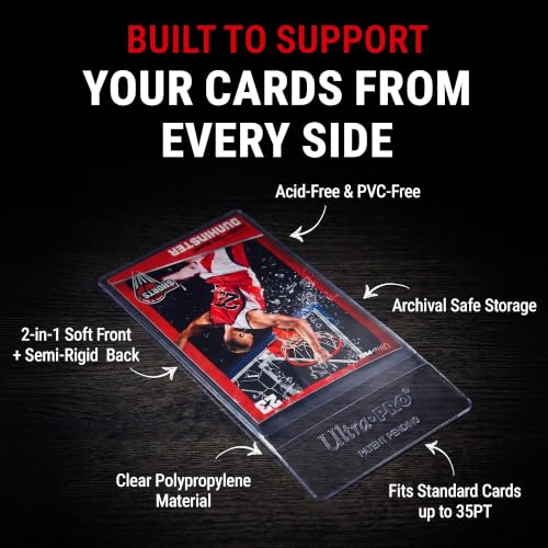 Trading Card Holders - 2-in-1 Semi Rigid Protector Sleeves, 25 Pack