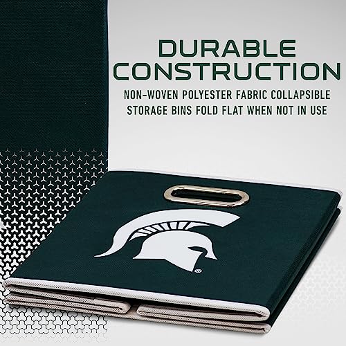 Michigan State Spartans NCAA Storage Bin - Collapsible Fabric Organizer for Home & Office