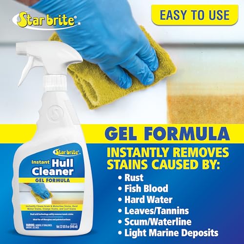 Powerful Hull Cleaner Gel – 32 Oz Spray for Boats, Fiberglass & Plastic