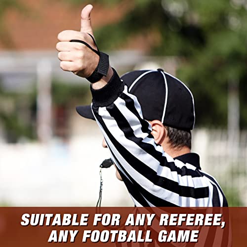 Football Down Indicator Referee Wristband - Adjustable Black, 3 Pack