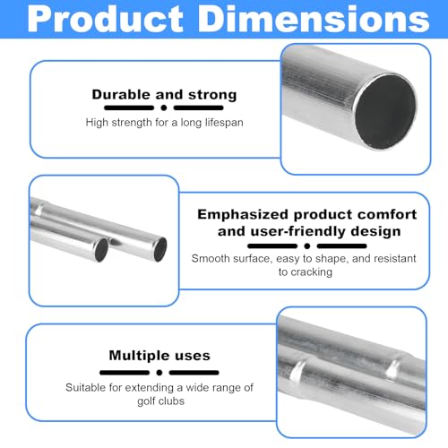 Golf Club Shaft Extensions - 2 Pcs Durable Iron Extenders