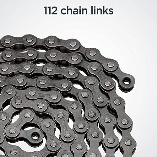 Steel Replacement Bike Chain - 1/2" x 1/8" - 112 Links - Single Speed