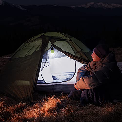 Rechargeable Camping Light with Clip Hook - Green
