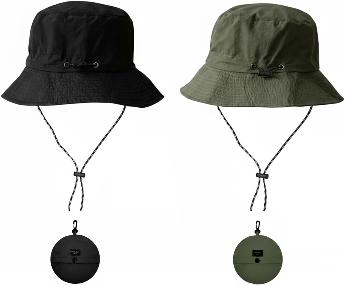Skiennix Quick Dry Bucket Hat - Packable Rain Hat with Detachable Chin Strap | Outdoor Fishing & Sun Protection
