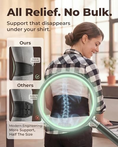 Adjustable Back Brace for Sciatica & Lower Back Pain Relief - Black