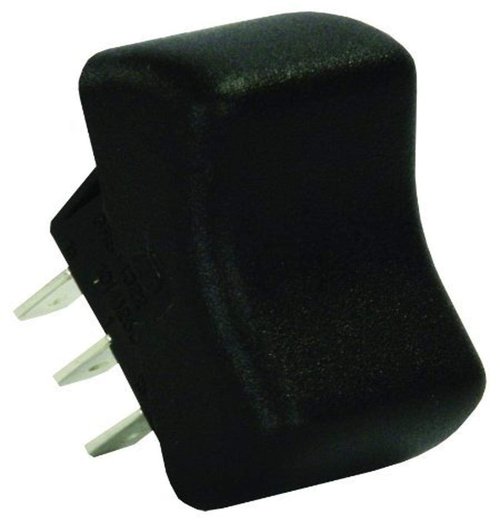 JR Products 12265 Black SPDT Momentary-On/Off/Momentary-On Switch