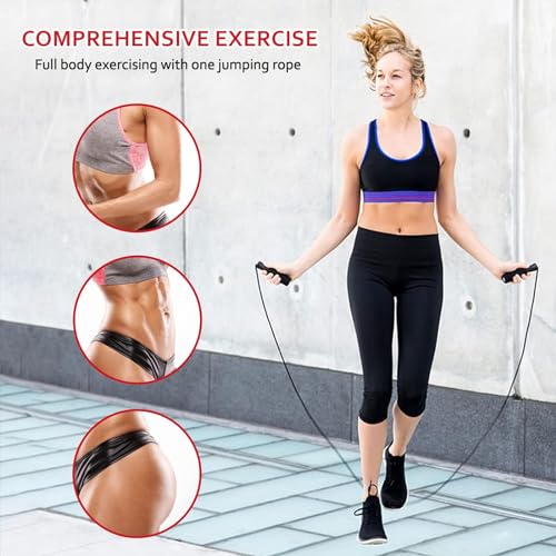 Adjustable Speed Jump Rope with Ball Bearings - Tangle-Free Fitness