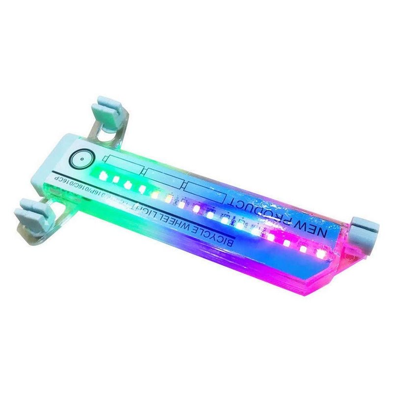 Mrisata Bike Wheel Tire Lights, 32 Attractive Patterns Bike Light Double Display LED Bicycle Spoke Riding Safety Tire Light Accessories, 32 Different Patterns Change, Bright for Spokes (A)