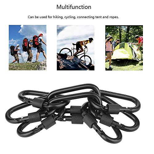 Locking Carabiner Clip, Vonpri 3 Inch D Ring Clips Spring Snap Key