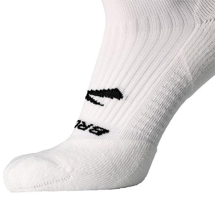 Brooks Ghost No Show Socks, Low Profile with Arch Support — Medium White