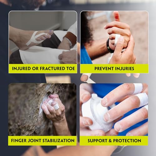 Athletic Finger Tape - Residue Free Sports Wrap for BJJ & MMA - 2 Pack