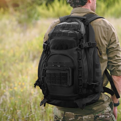 Tactical Molle Admin Pouch - Utility EDC Tool Bag with US Flag Patch