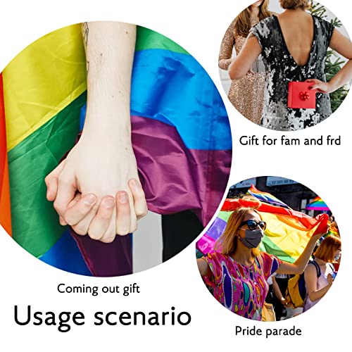 Bisexual Pride Flag 3x5 Ft - Durable Polyester with Pin and Stickers