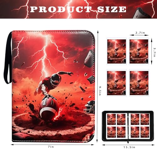 Football Card Binder 400 Pockets - Waterproof Trading Card Album