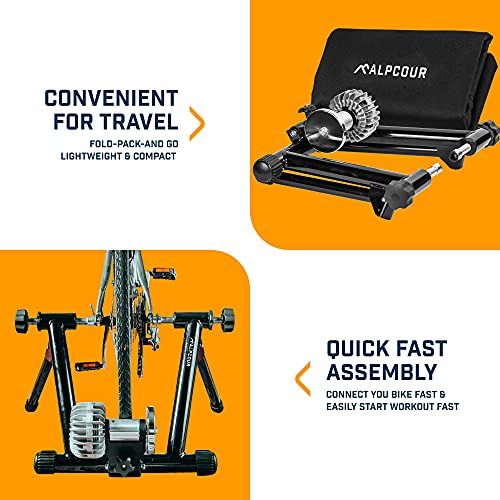 Fluid Bike Trainer Stand - Portable Stainless Steel Indoor Cycling